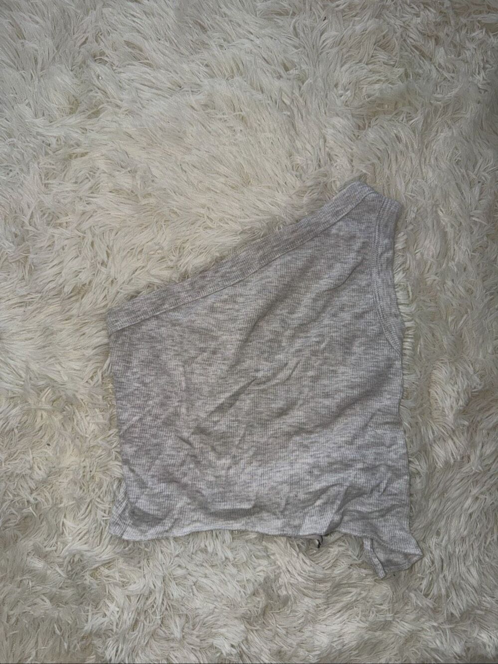 Bo&Tee light gray size S cropped open back top